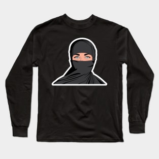 Happy women’s day illustration of beautiful women wear hijab vector design. Long Sleeve T-Shirt